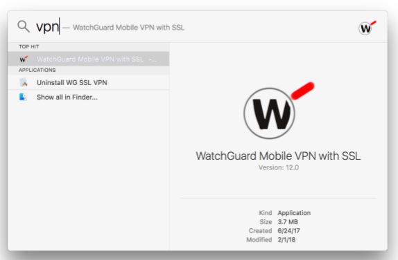 watchguard vpn mac os