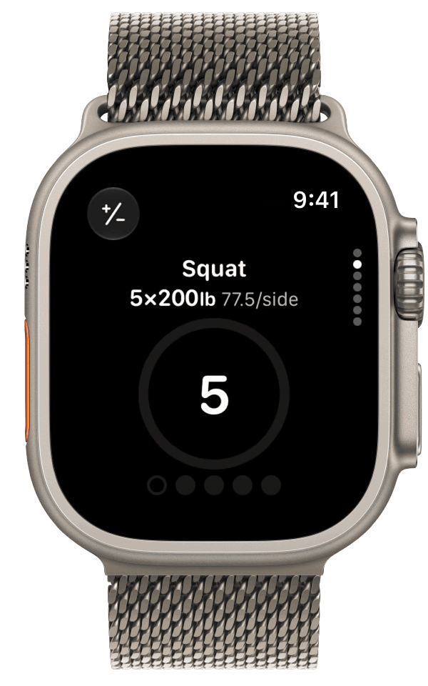 Closing the StrongLifts rest timer on Apple Watch