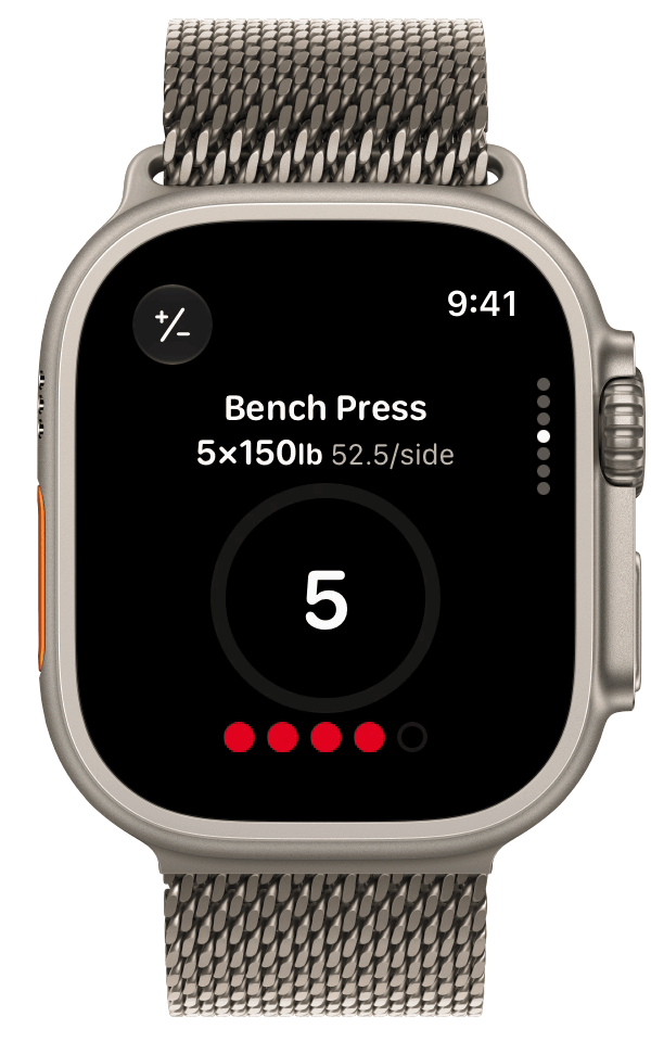 Finishing a workout early in StrongLifts on Apple Watch