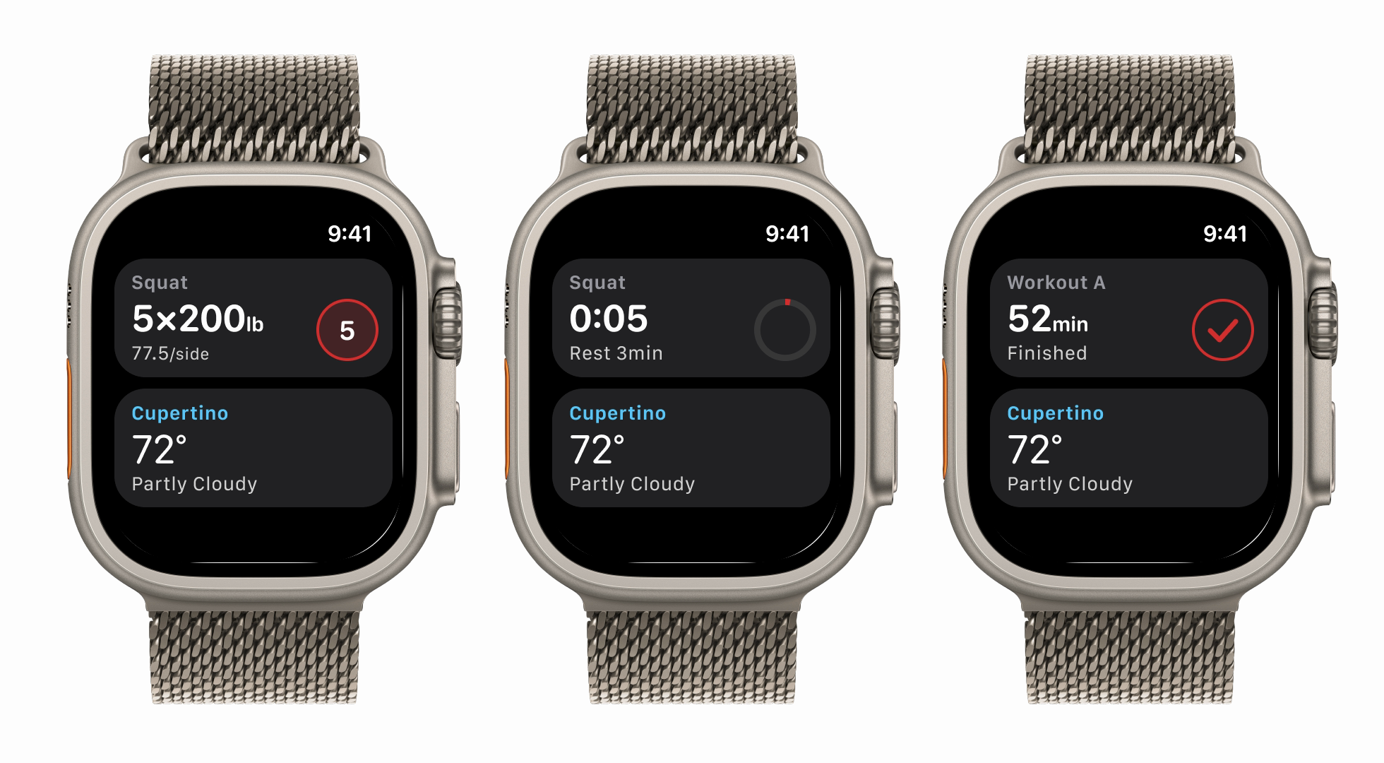 StrongLifts Live Activity on Apple Watch