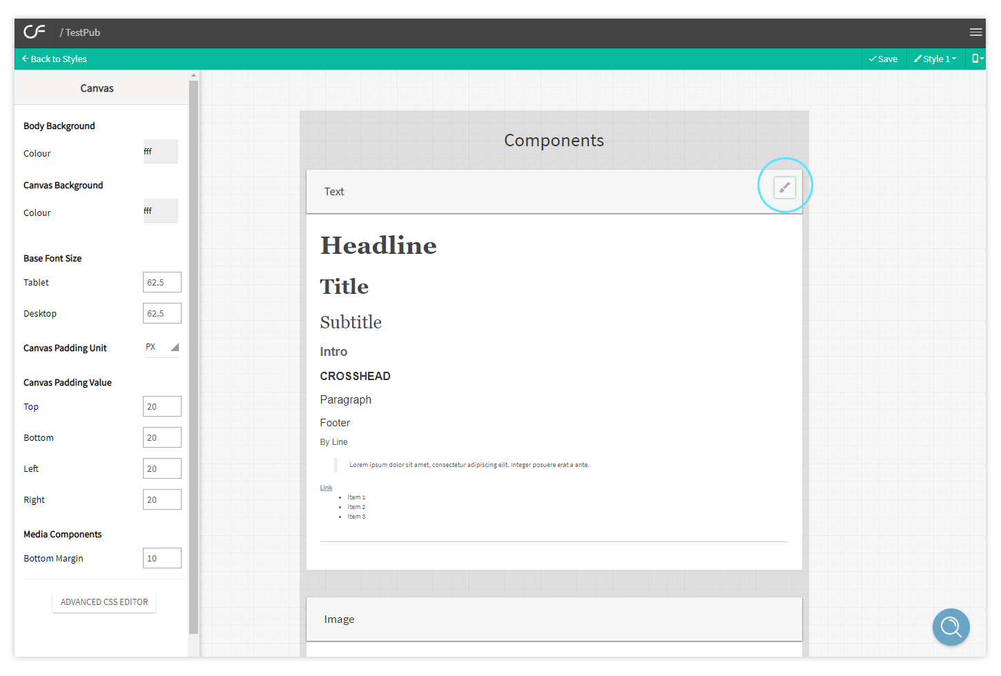 Customising the Canvas Support Canvasflow