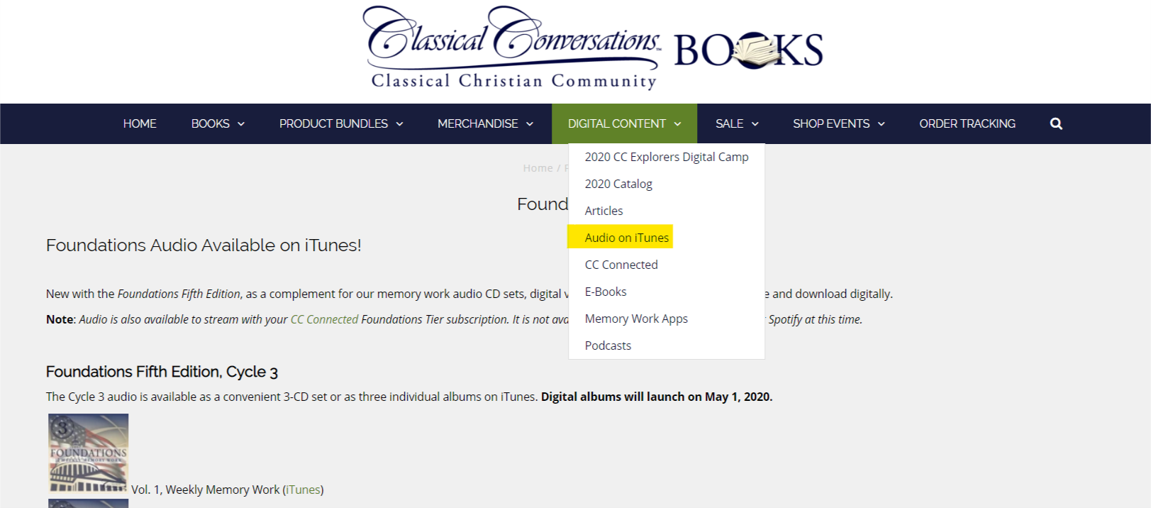 Foundations Audio Cds On Itunes Classical Conversations Customer Help Site