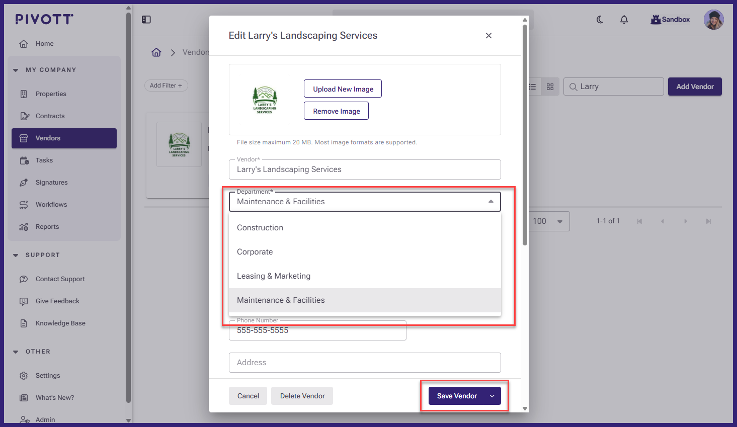 Managing Departments - Pivott Knowledge Base