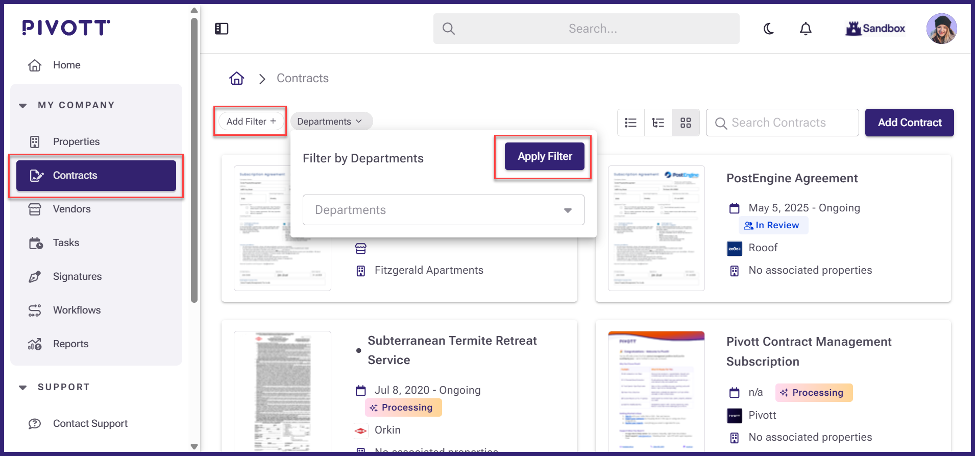 Managing Departments - Pivott Knowledge Base