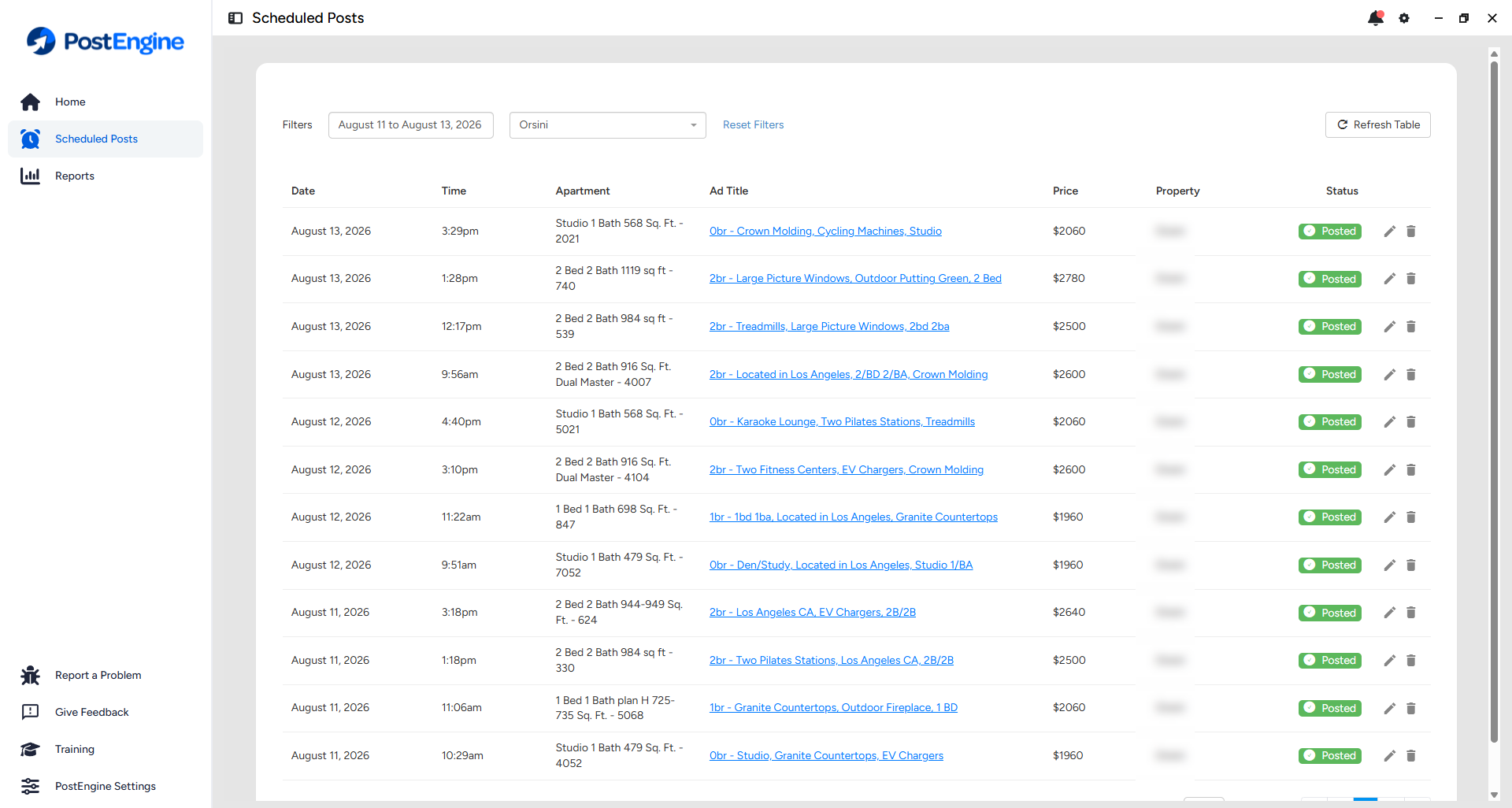 postengine for desktop scheduled posts queue