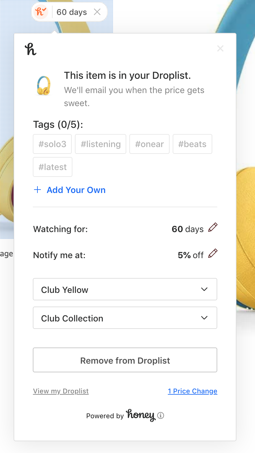 Honey on Amazon Honey