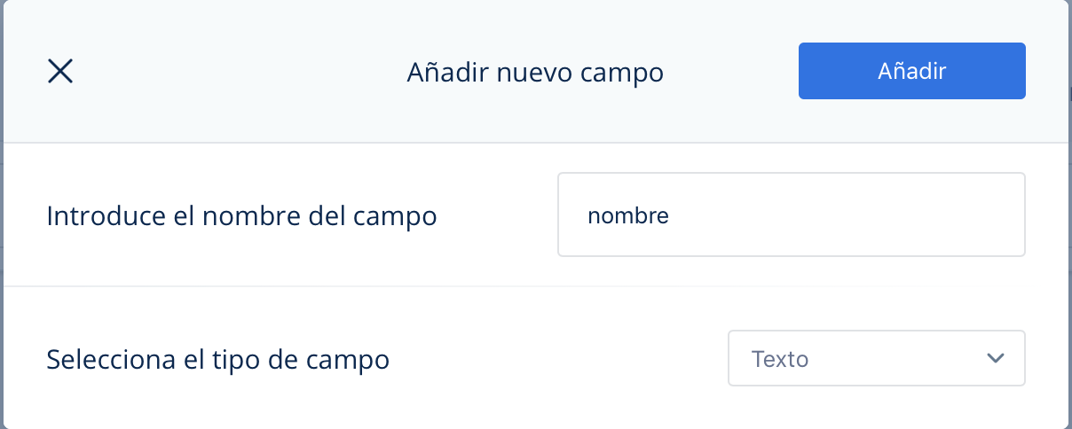 añadir campo lista sms