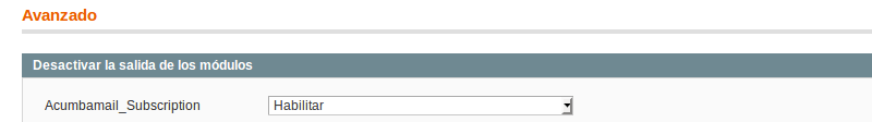integración de acumbamail con magento