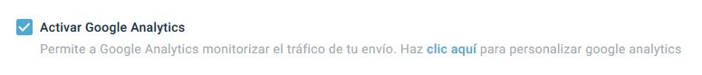 activar google analytics en campaña de acumbamail