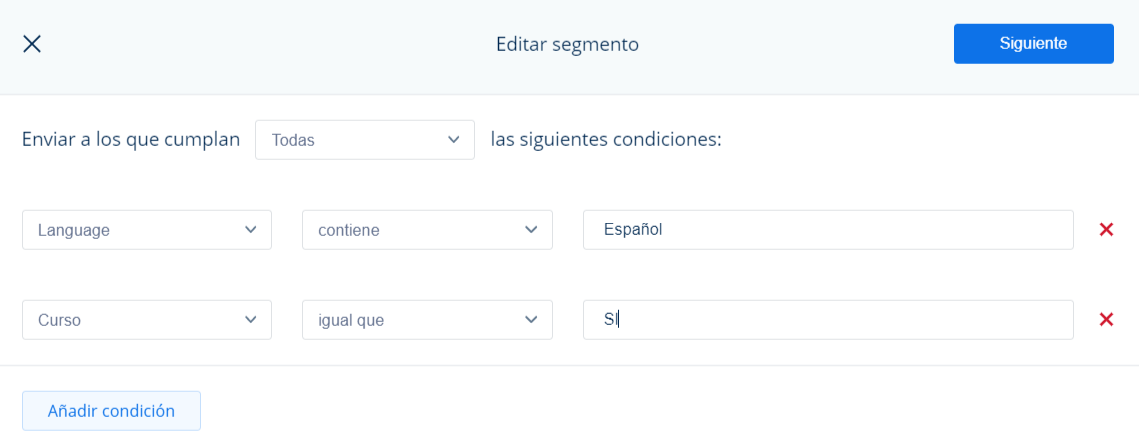 editar segmento lista de email marketing