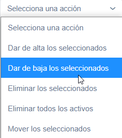 dar de baja a un suscriptor