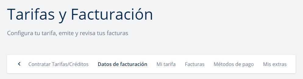 tarifas y facturación en acumbamail