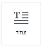 title block in email template editor