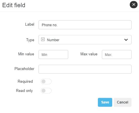 form number field