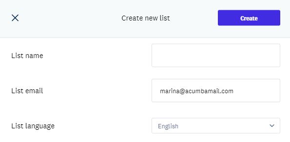 create email marketing subscriber list