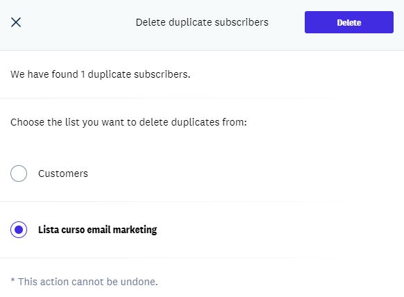 eliminar suscriptores repetidos lista email marketing