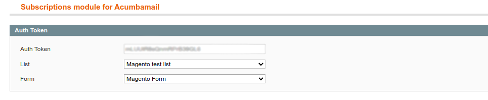 integration of acumbamail with magento 4