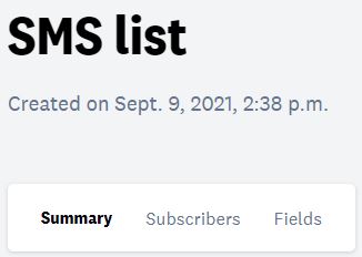 resumen lista de suscriptores de sms