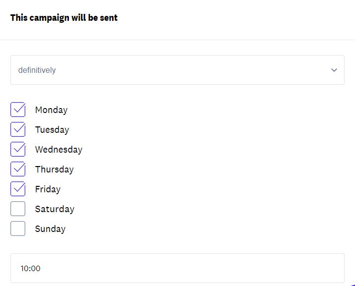 Frequency of sending campaign autoresponder on a fixed basis