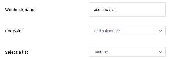 List selector in which to subscribe the subscriber