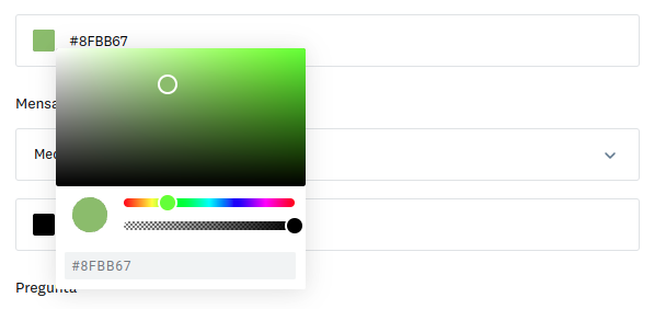 How to edit a color type field