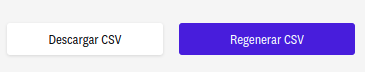 Botones para descargar o regenerar el CSV