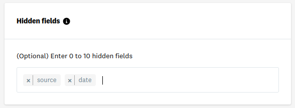 Create hidden fields