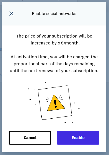 Extra activation confirmation