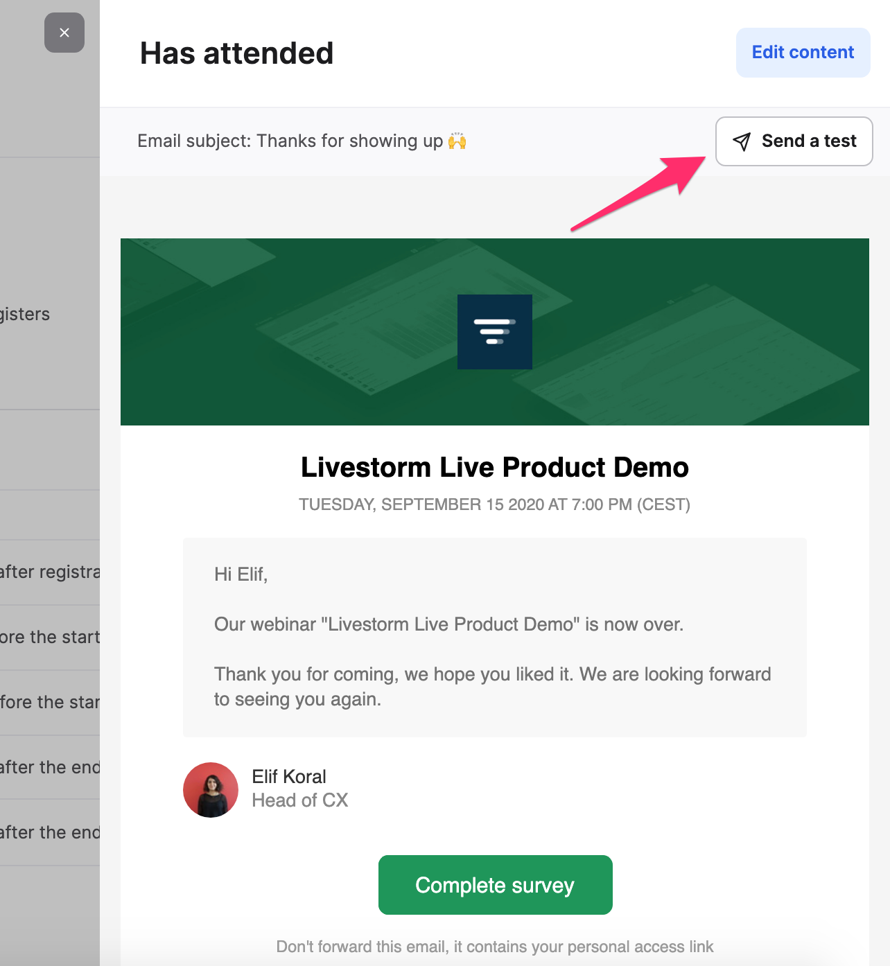 Customize & Edit the Content of Your Emails - Documentation | Livestorm