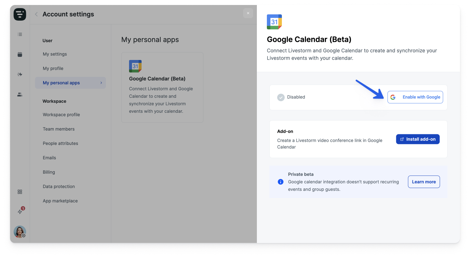 Create Your Event In Google Calendar Documentation Livestorm