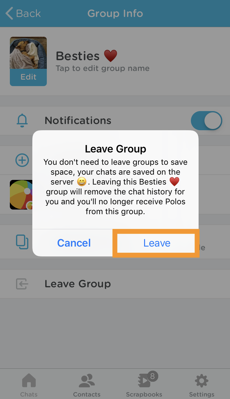 How do I delete a group? Marco Polo Support