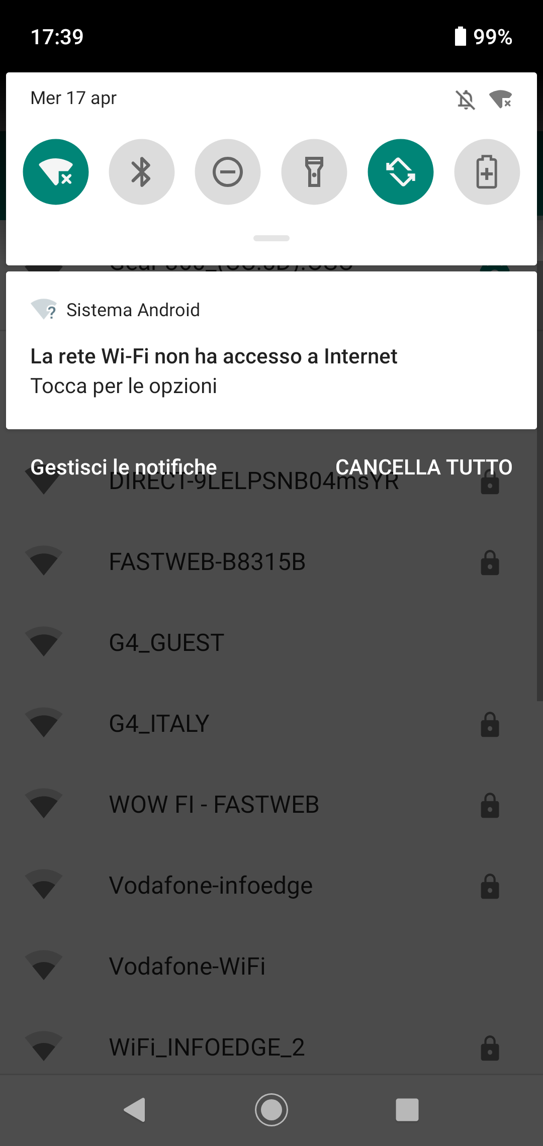 Wifi Connesso Nessun Accesso A Internet Cellulare