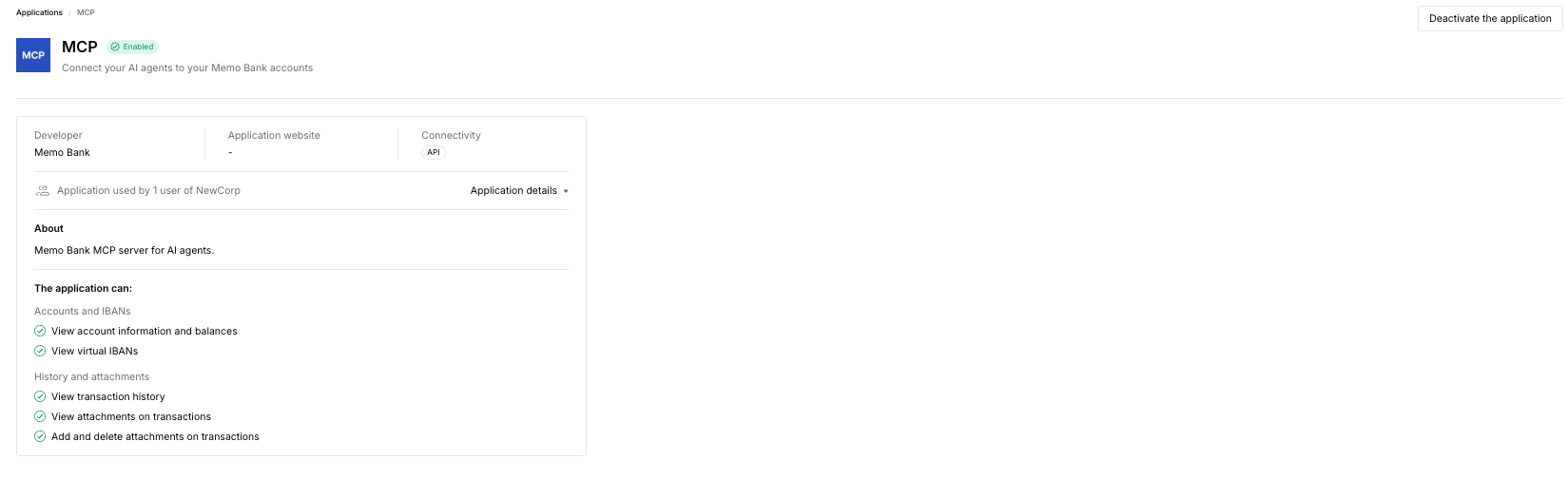 MCP Authorization list