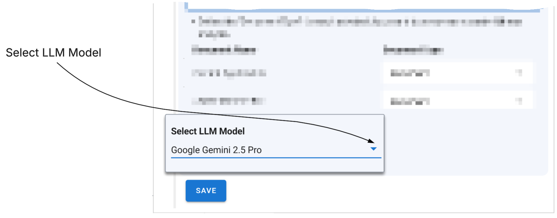 Select LLM Model