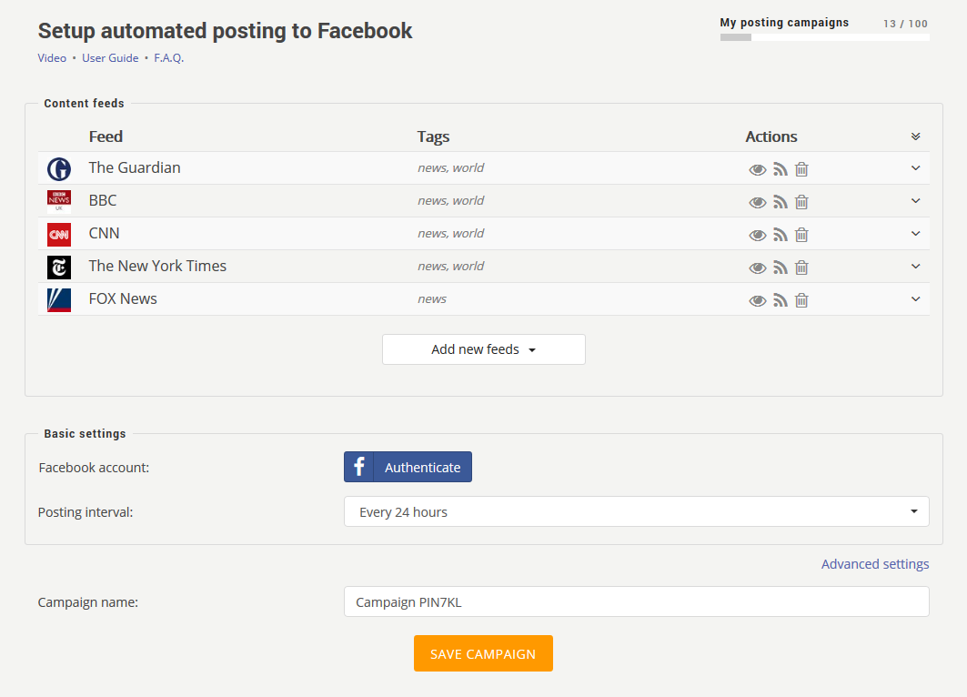 Facebook Poster User Guide RSS Ground Knowledgebase