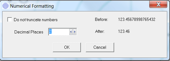 Formatting Settings Form