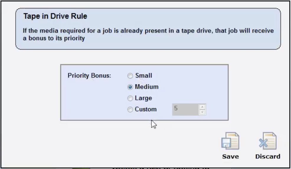 Tape in Drive Rule