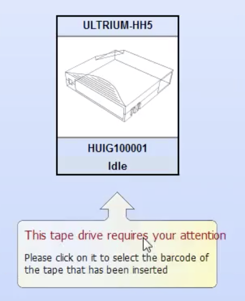 Tape Drive Requires Attention