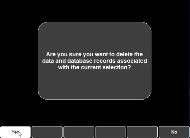 HDR Delete Data Confirmation