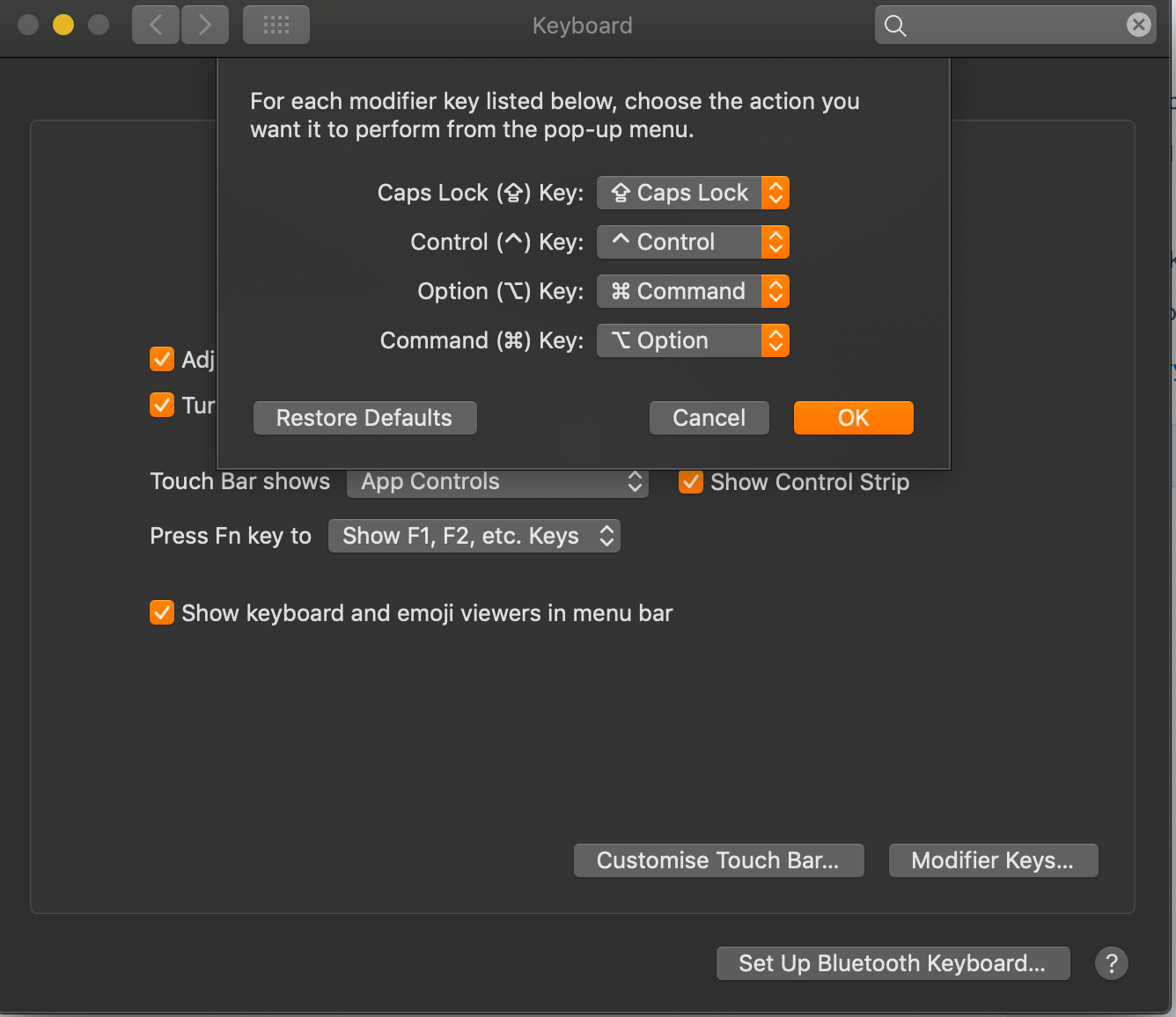 mac swapping control key for command key