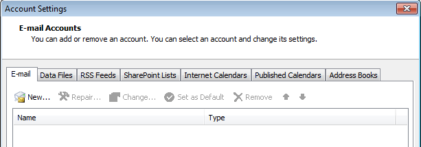 Outlook screenshot