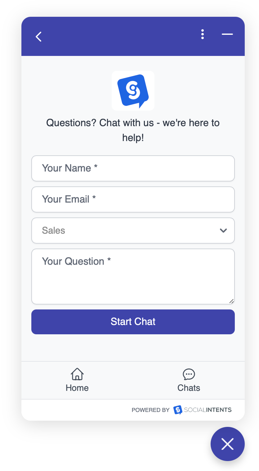 Live Chat Website Widget