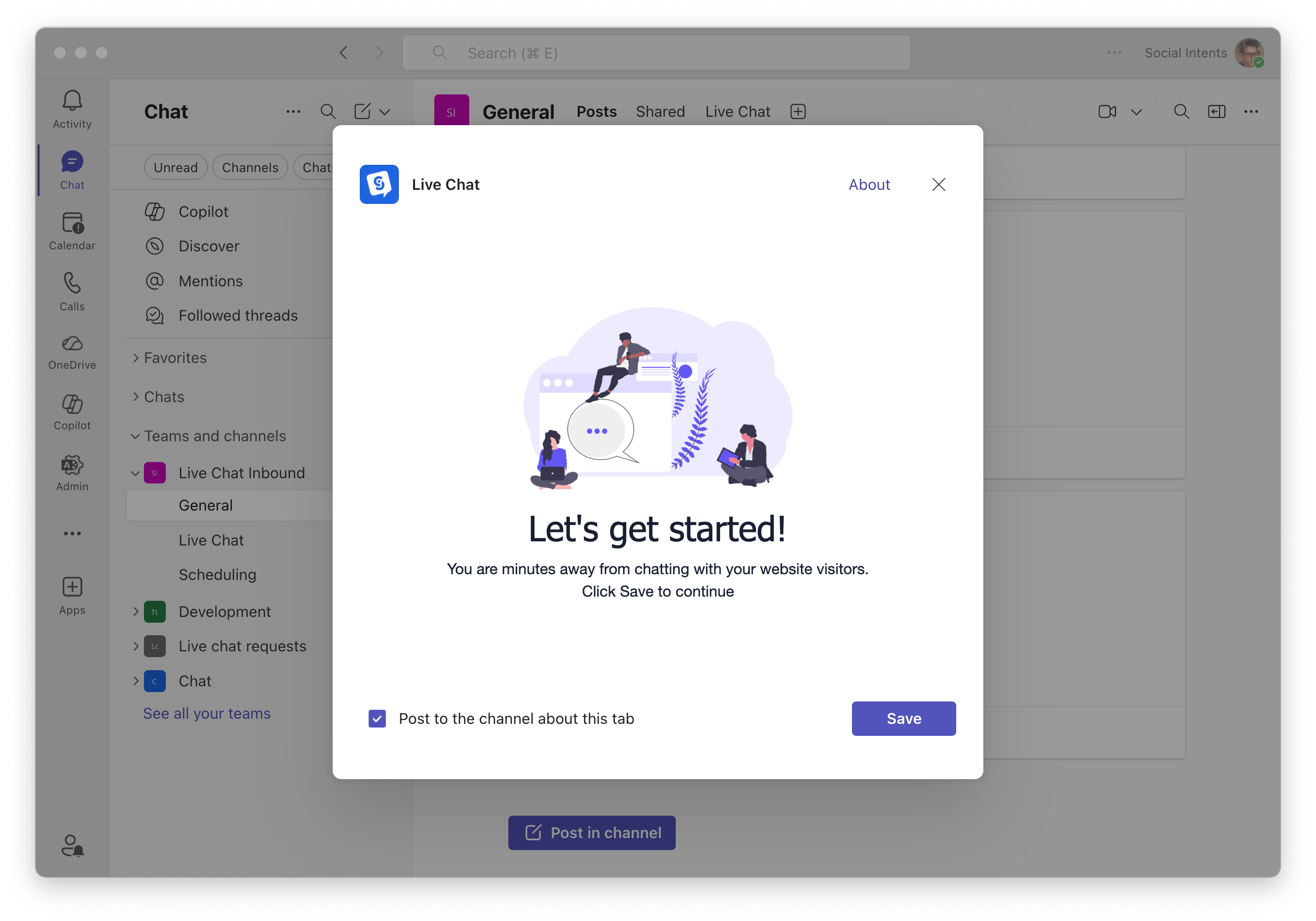 Save the app settings