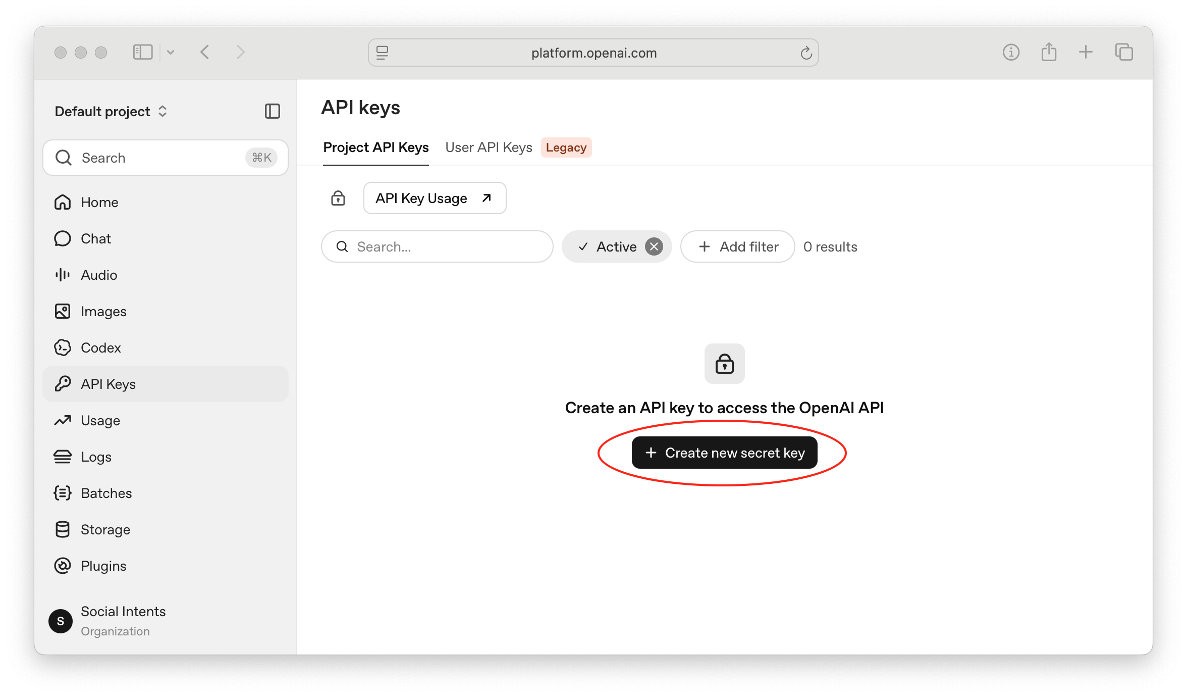 Step 3 - create a new key