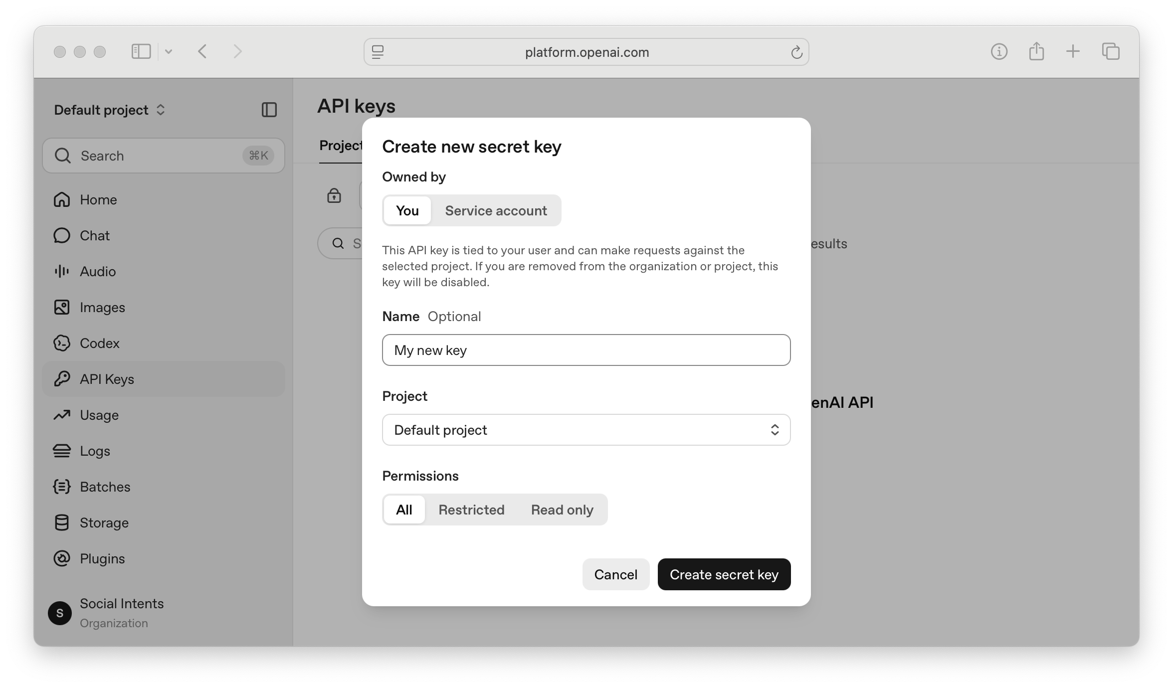 chatgpt copy and save key
