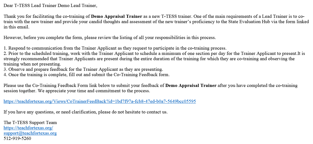 Trainers Lead Trainers How To Fill Out The Co Training Feedback Trainers Lead Trainers How To Fill Out The Co Training Feedback