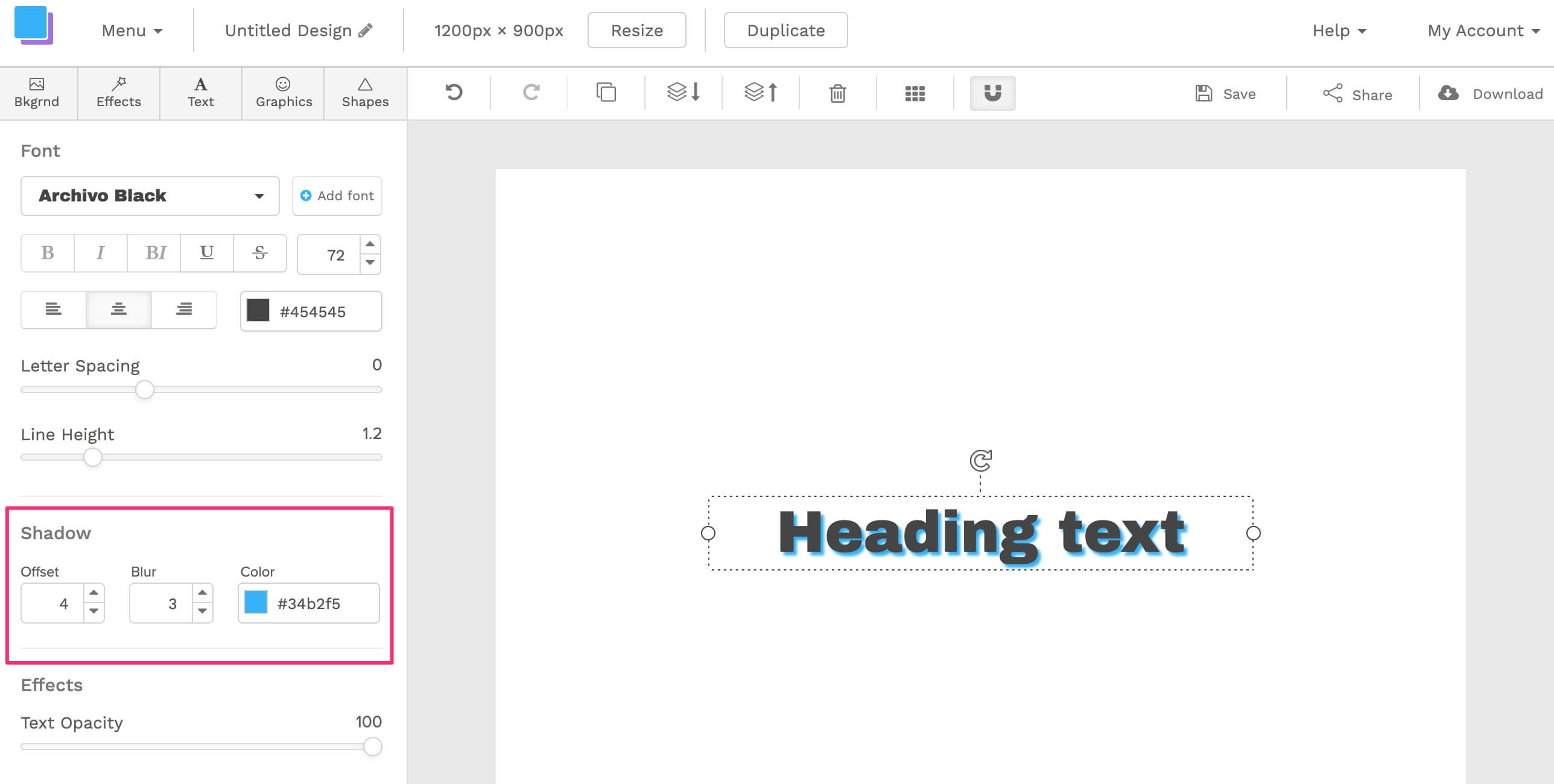 How Do I Add A Text Shadow Snappa Knowledge Base