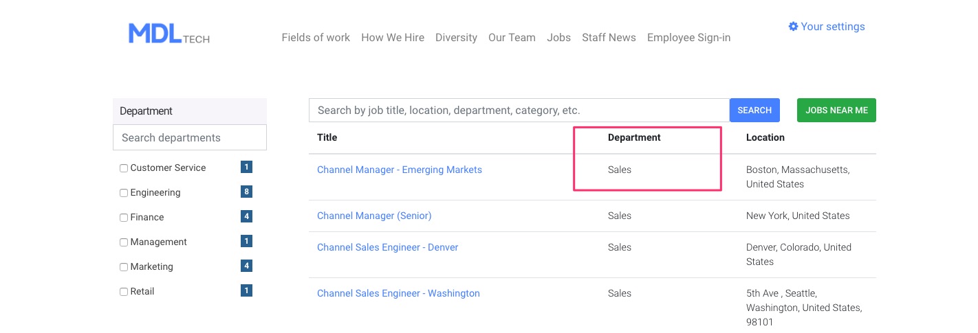 How To Edit Job Category Or Department Name In Clinch Talent Clinch Talent Support