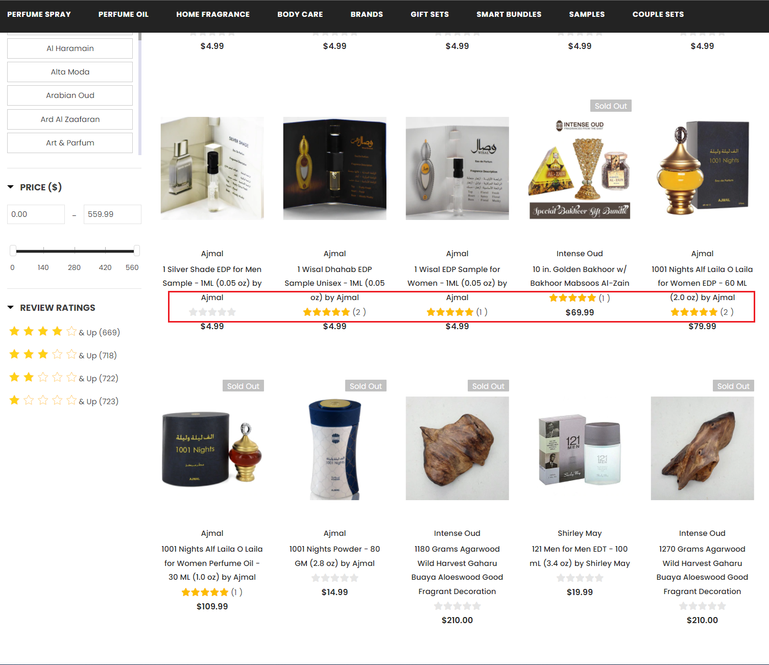 Display reviews/rating in the product item