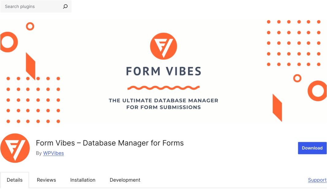 Install Form Vibes from WordPress.org